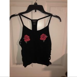 Cropped Black Tank Top.